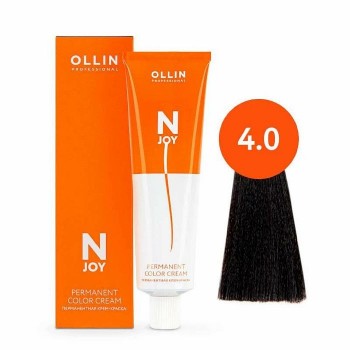 Перманентная крем-краска для волос OLLIN N-JOY 4.0 шатен 100мл